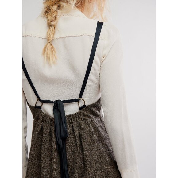 🆕 FREE PEOPLE Cyd Mini Dress / Espresso Combo - Picture 5 of 10